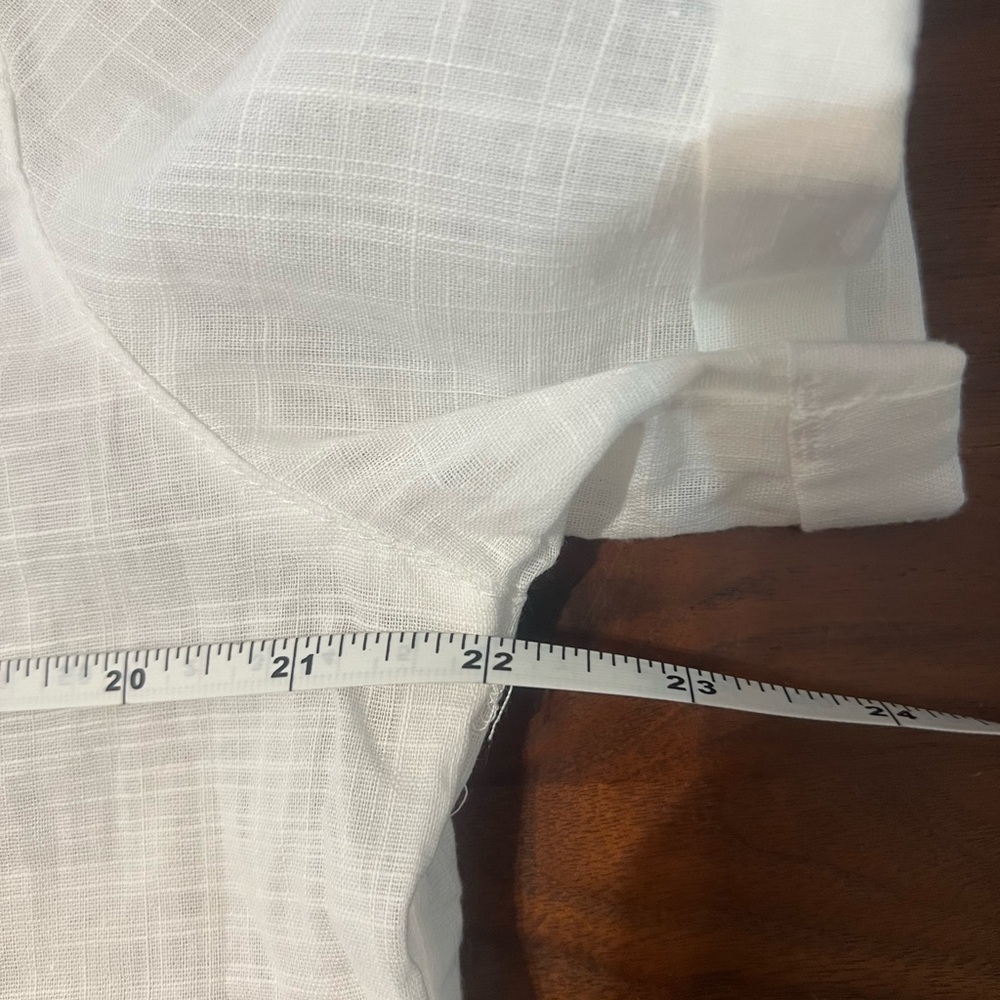Lucky to love here Classic White Men's Shirt size M 100% cotton - Picture 8 of 9